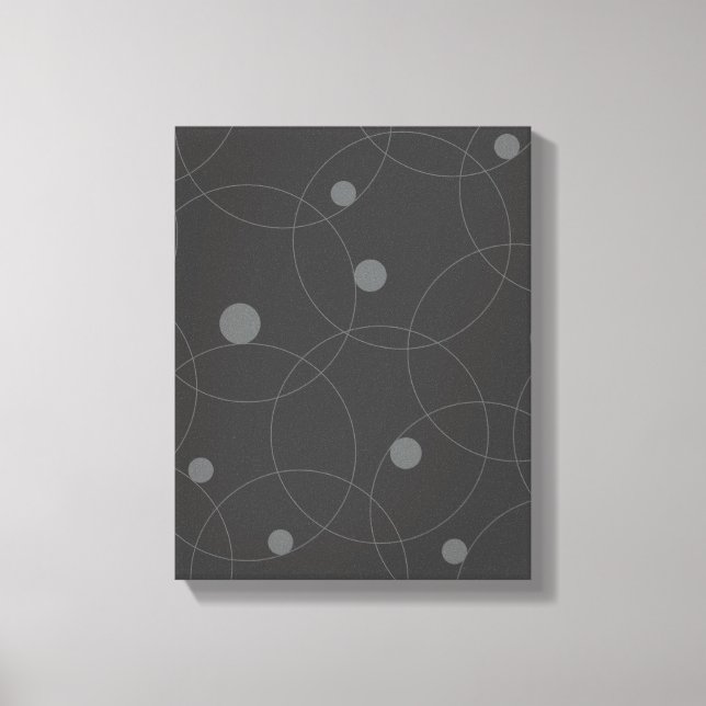 Toile Moderne, simple, ludique, amusant motif de cercles (Recto)