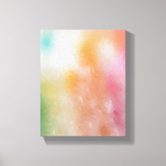 Toile Moderne tendance Rouge rose bleu violet vert jaune (Recto)