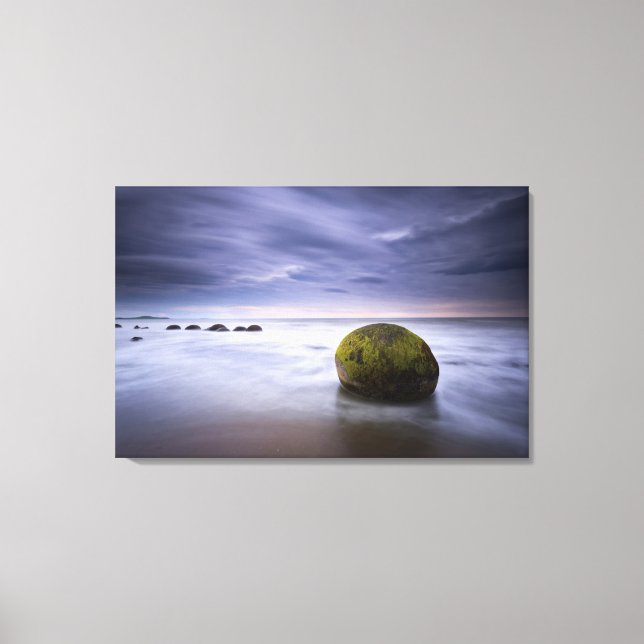 Toile Moeraki Boulders Sunrise Seascape (Recto)
