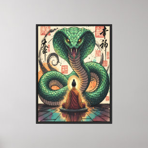 Toile Moine et Serpent