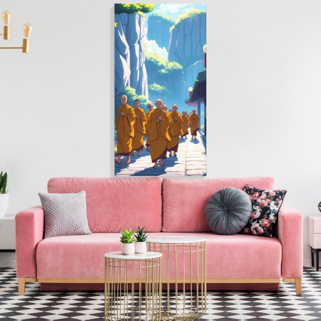 Toile Moines pour la paix (Insitu(Salon))