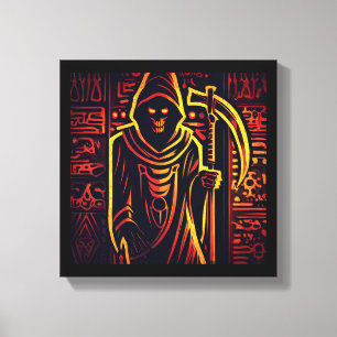 Toile Moissonneur égyptien de la Mort Halloween 3