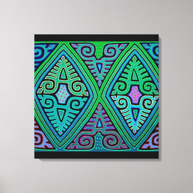 Toile Mola diamant indien Kuna (Recto)