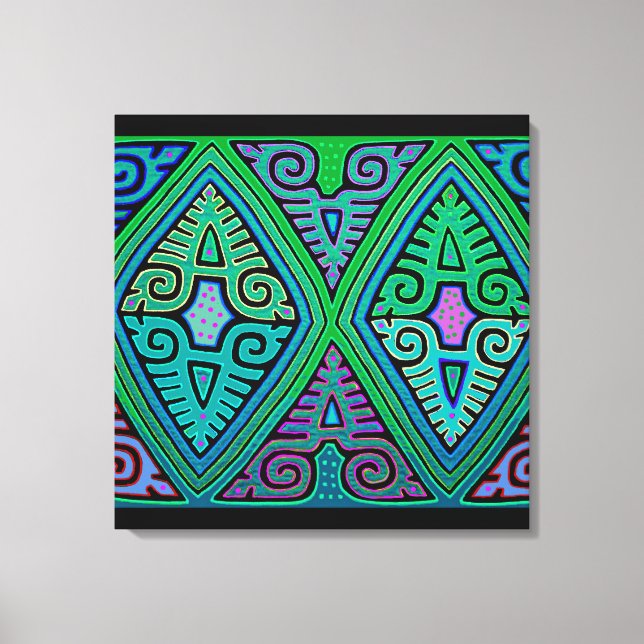 Toile Mola diamant indien Kuna (Recto)