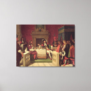 Toile Moliere dinant avec Louis XIV 1857