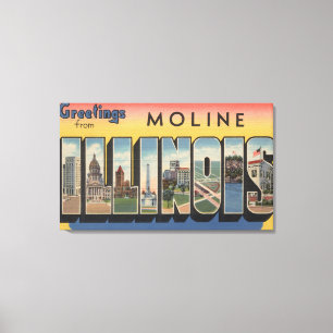 Toile Moline, l'Illinois - grandes scènes de lettre