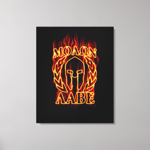 Toile Molon Labe Spartan Warrior in Flames