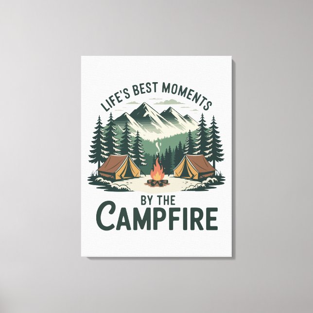 Toile Moments au feu de camp (Recto)