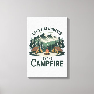 Toile Moments autour du feu de camp