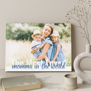 Toile Momma la plus aimée dans le monde Photo enveloppée