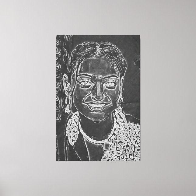 Toile Mon pinceau art numérique (Recto)