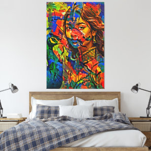 Toile Mon pinceau art numérique