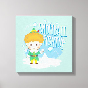 Toile Mon pote, l'Elf Snowball combat !