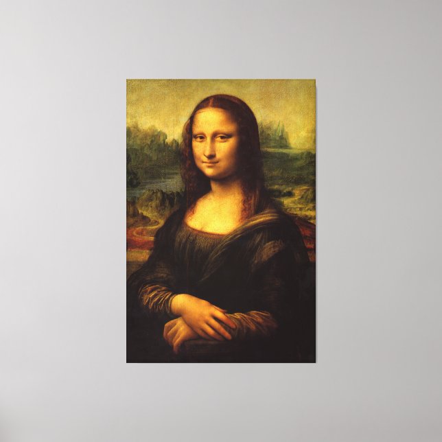 Toile Mona Lisa, Léonard de Vinci, peinture classique (Recto)