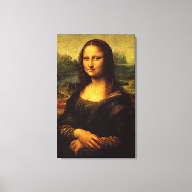 Toile Mona Lisa, Léonard de Vinci, peinture classique (Recto)