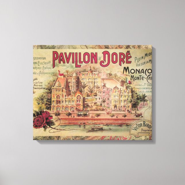 Toile Monaco Fancy Côte d'Azur Vintage France (Recto)