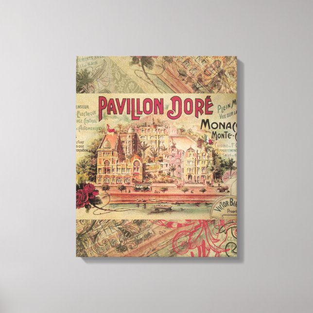 Toile Monaco Fancy Côte d'Azur Vintage France (Recto)