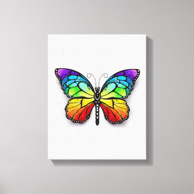 Toile Monarque papillon arc-en-ciel (Recto)