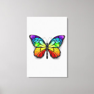 Toile Monarque papillon arc-en-ciel