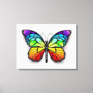 Toile Monarque papillon arc-en-ciel