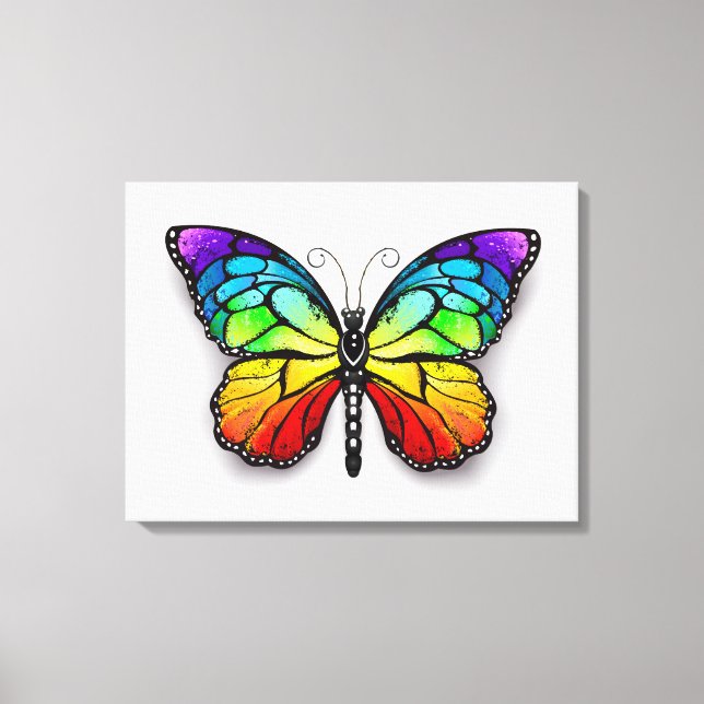 Toile Monarque papillon arc-en-ciel (Recto)