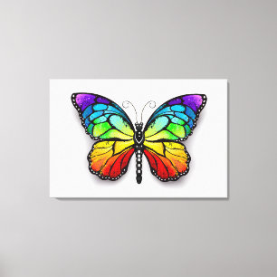 Toile Monarque papillon arc-en-ciel