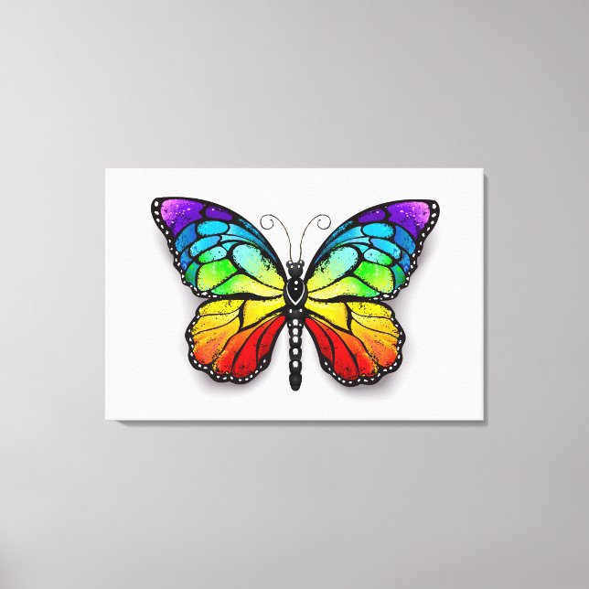 Toile Monarque papillon arc-en-ciel (Recto)