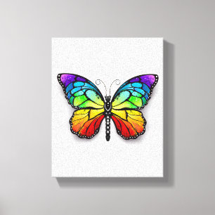 Toile Monarque papillon arc-en-ciel