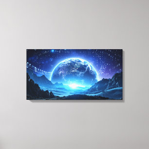 Toile Monde du code binaire