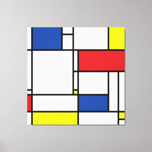 Toile Mondrial Minimaliste Géométrique De Stijl Art Mode