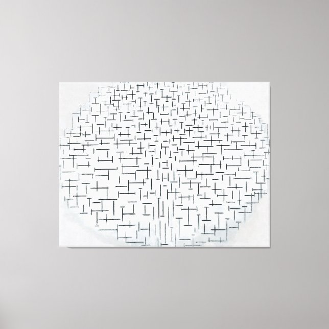 Toile MONDRIAN COMP. 10 in B & W - Pier and Ocean 1915 (Recto)