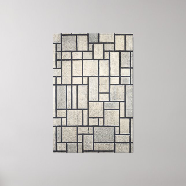TOILE MONDRIAN - COMPOSITION AVEC GRILLE 2 - 1915-1942 - (Recto)
