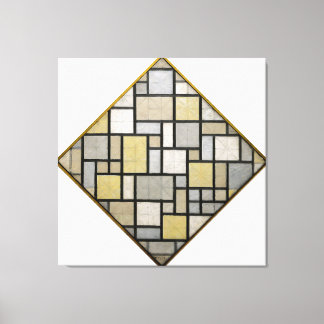 TOILE MONDRIAN - COMPOSITION AVEC GRILLE 5 : LOSANGE - 1