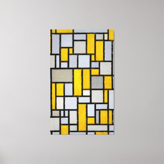 TOILE MONDRIAN - COMPOSITION AVEC LA GRILLE 1 - 1918 - (Recto)