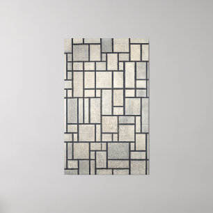 TOILE MONDRIAN - COMPOSITION AVEC LA GRILLE 2 - 1915-194