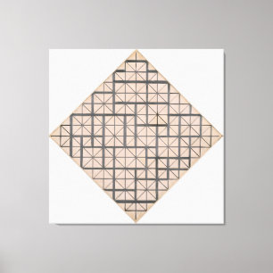 TOILE MONDRIAN - COMPOSITION AVEC LA GRILLE 4 : LOZENGE