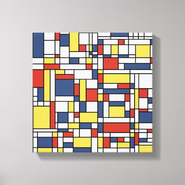 Toile Mondrian De Stijl Motif (Recto)