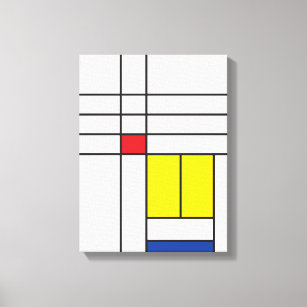 Toile Mondrian II Minimum De Stijl Modern Art Design