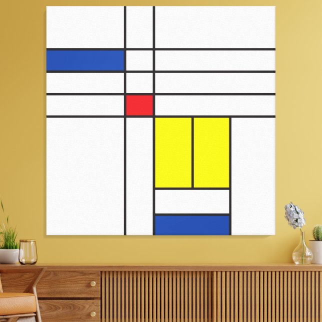 Toile Mondrian II Minimum De Stijl Modern Art Design (Insitu(Salon))
