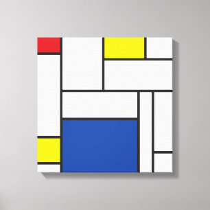 Toile Mondrian Minimaliste Art Géométrique Moderne De St