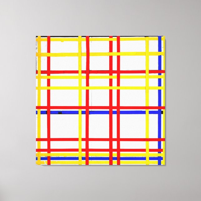 Toile MONDRIAN - NEW YORK CITY 1 - 1942 - De Stijl - (Recto)