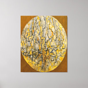 Toile MONDRIAN - TABLEAU 3 COMP. à Oval (Arbres) - 1913