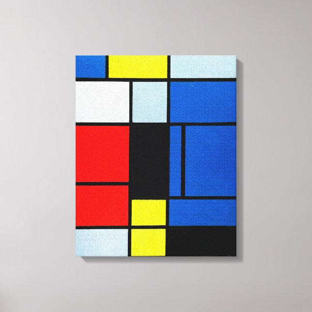 Toile MONDRIAN - TABLEAU No. I - 1921-25 - De Stijl - (Recto)