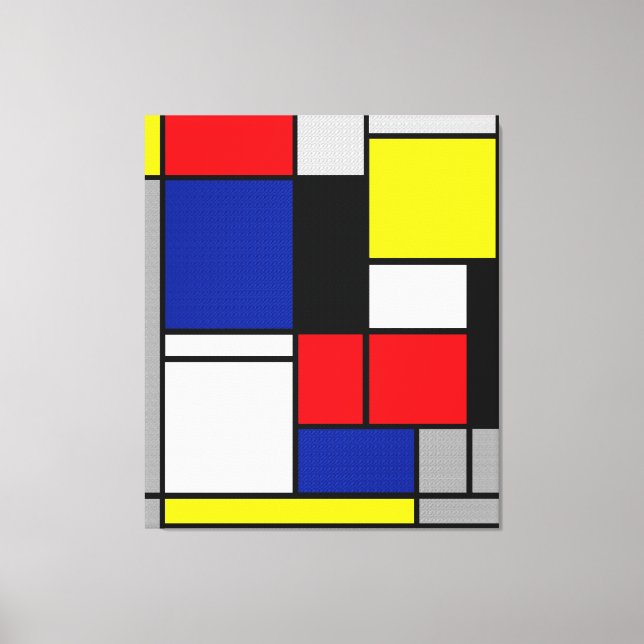 Toile MONDRIAN - TABLEAU No. II - 1921-25 - De Stijl - (Recto)