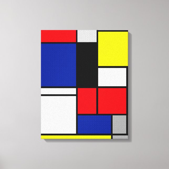 Toile MONDRIAN - TABLEAU No. II - 1921-25 - De Stijl - (Recto)
