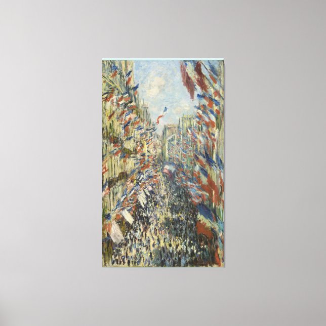 Toile Monet 1878 La rue Montorgueil à Paris (Recto)