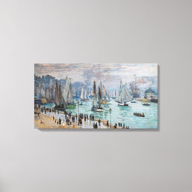 Toile Monet - Bateaux de pêche au départ du port, Le Hav (Recto)