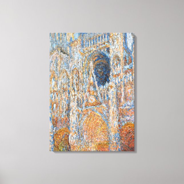 Toile Monet - Cathédrale de Rouen, Façade au soleil (Recto)