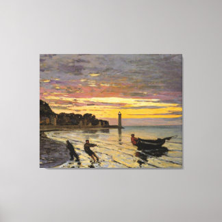 Toile Monet - Hauling a Boat Ashore, fine art,