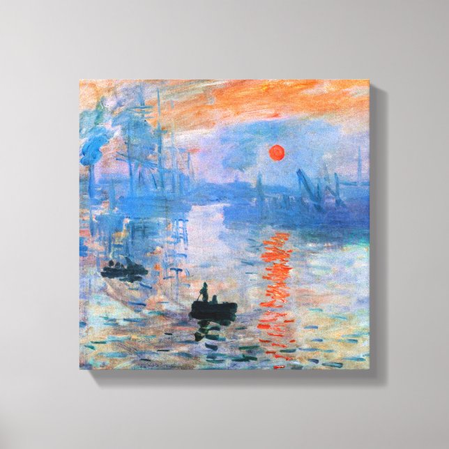 Toile Monet - Impression, lever du soleil, (Recto)